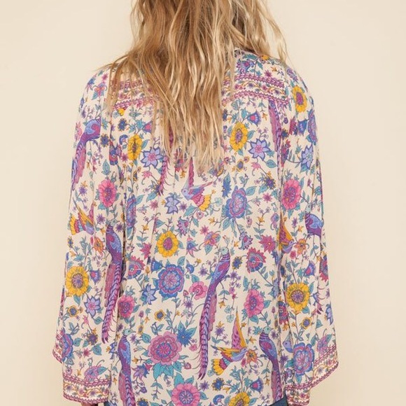 Spell & The Gypsy Collective Lovebird Blouse Size Small - Picture 4 of 8